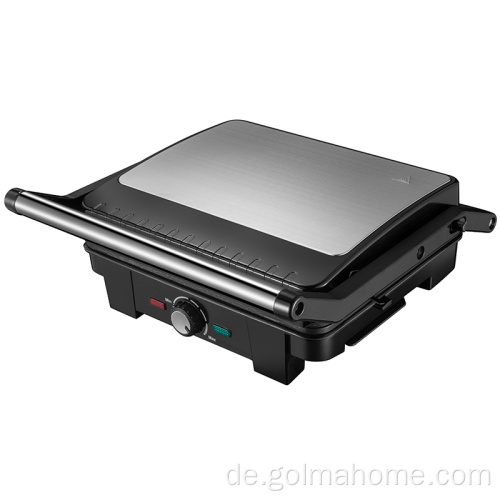 180 Grad offener elektrischer Kontakt Grillsandwichpresse Panini Maker 2 Scheibe Kontaktgrill mit Ölfach